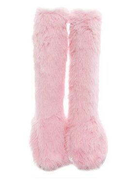 TWICE inspired fluffy pink leg warmer covers